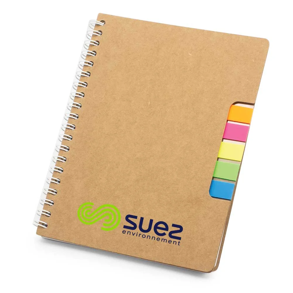 Stringless Notebook Eco-Friendly Spiral Notebook with Sticky Notes & Pen - inkMASH